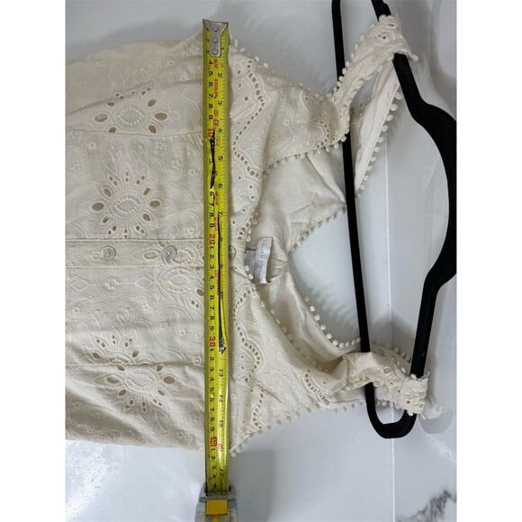 House of Harlow 1960 Beige Embroidered Cotton Midi Dress 8 viral coastal summer - Picture 15 of 16